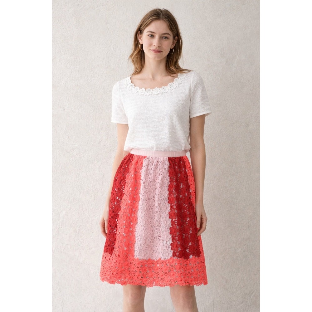 Manoush Mini Skirt 8 Floral Lace Summer Bohemian Chic‎ Feminine Romantic Playful